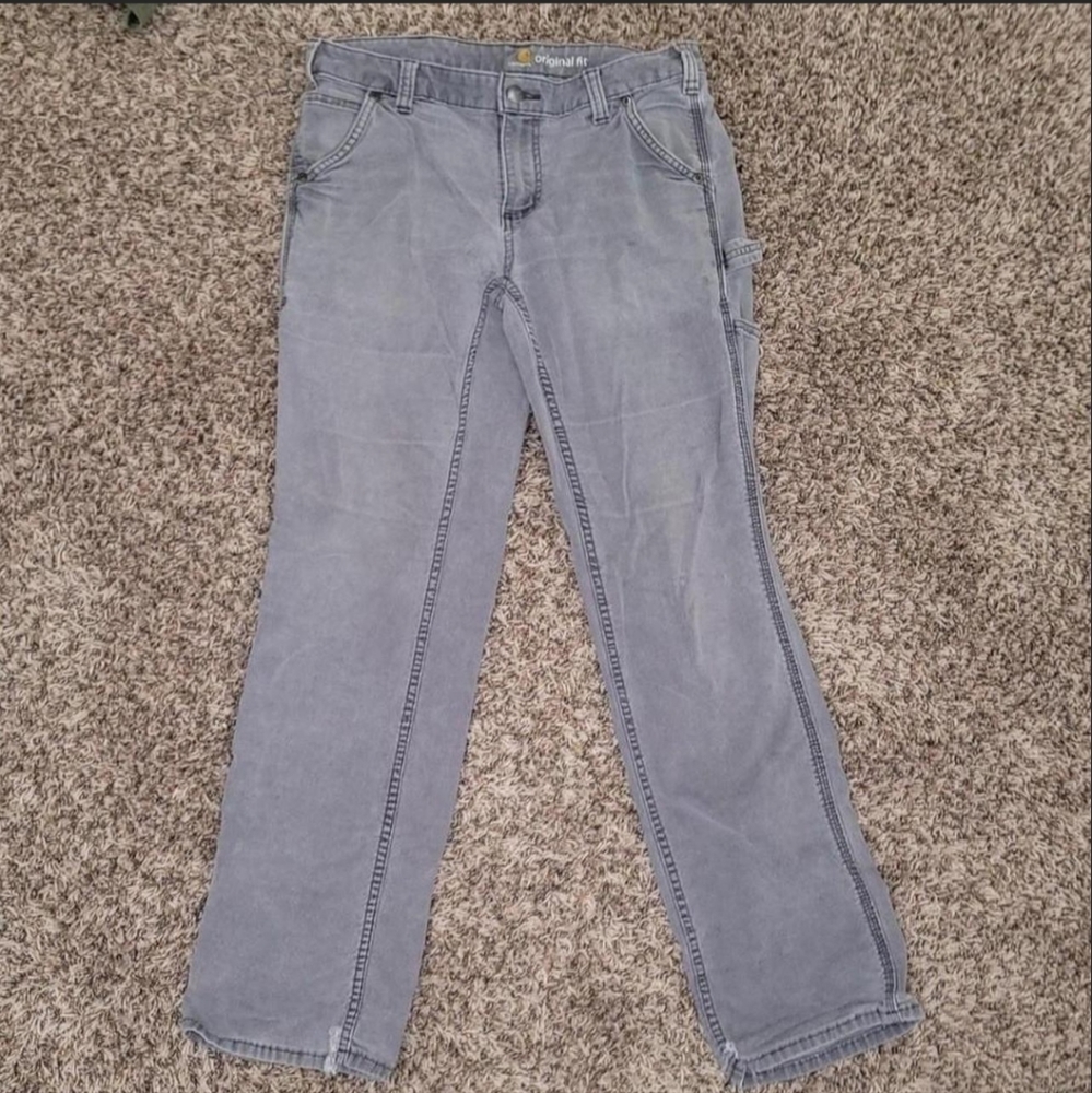 Grey carhartt carpenter pants 29x29